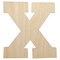 Letter X Uppercase Fun Bold Font Unfinished Wood Shape Piece Cutout for DIY Craft Projects